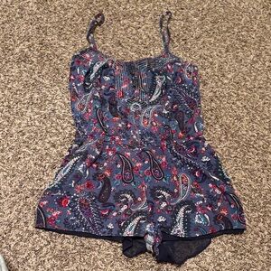 AEO Floral/ Bandana Print Romper